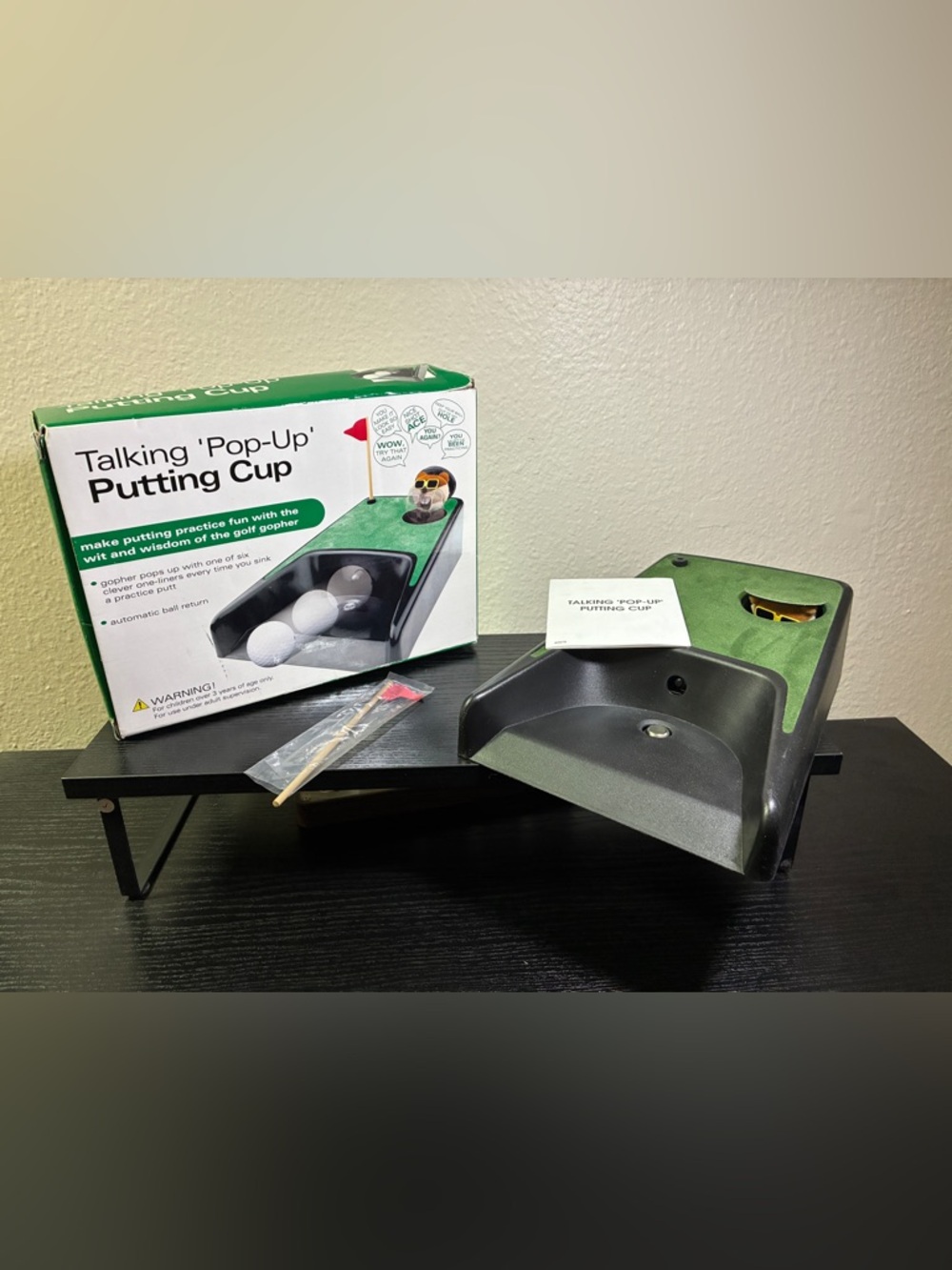 TALKING POP UP PUTTING CUP GOLF GADGETS GOPHER 2004
INDOOR PRACTICE
